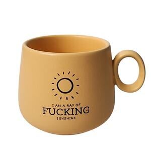 I am a Ray of F*cking Sunshine Ceramic Cappuccino Mug Cup By Properly Improper